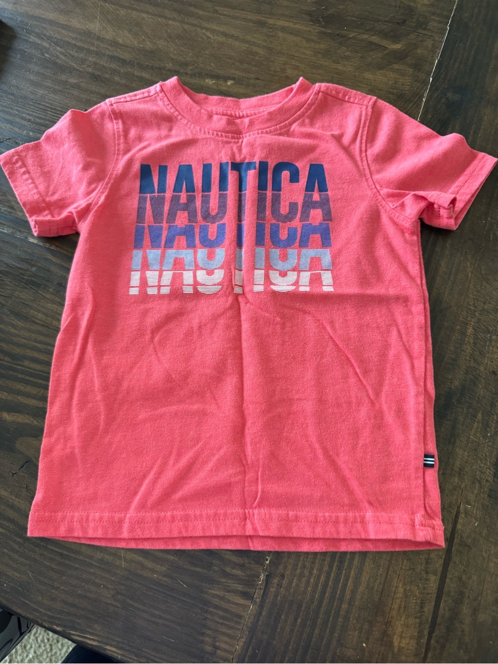 Nautica Kids Coral Pink Logo Tee